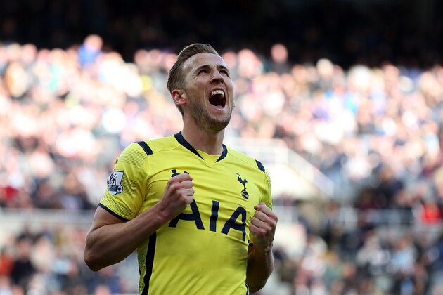 Tottenham Hotspur's Harry Kane celebrates his goal during their English Premier League soccer match between Newcastle United and Tottenham Hotspur at St James' Park, Newcastle, England, Sunday, April 19, 2015. (AP Photo/Scott Heppell) Tottenham Hotspur's Harry Kane celebrates his goal during their English Premier League soccer match between Newcastle United and Tottenham Hotspur at St James' Park, Newcastle, England, Sunday, April 19, 2015. (AP Photo/Scott Heppell)
