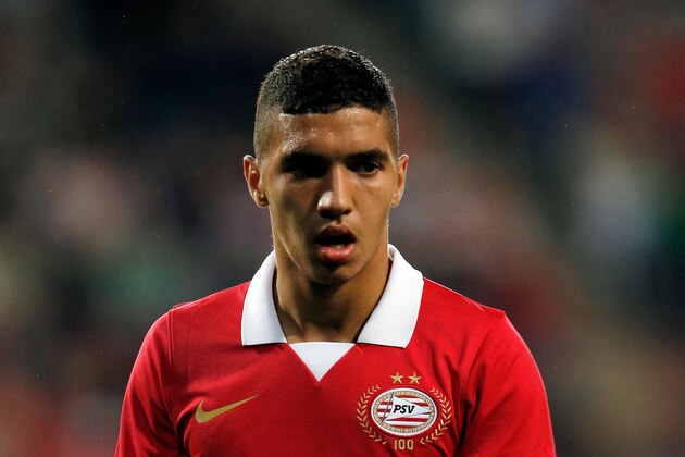 EINDHOVEN, NETHERLANDS - JULY 30:  Zakaria Bakkali of PSV in action during the First Leg, 3rd Qualifying Round UEFA Champions League match between PSV Eindhoven and SV Zulte Waregem at Philips Stadion on July 30, 2013 in Eindhoven, Netherlands.  (Photo by Dean Mouhtaropoulos/Getty Images)