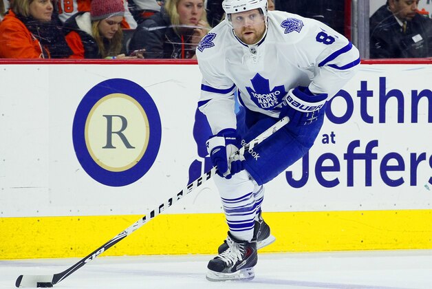 Toronto Maple Leafs' Phil Kessel during an NHL hockey game against the Philadelphia Flyers, Saturday, Jan. 31, 2015, in Philadelphia.  (AP Photo/Tom Mihalek)