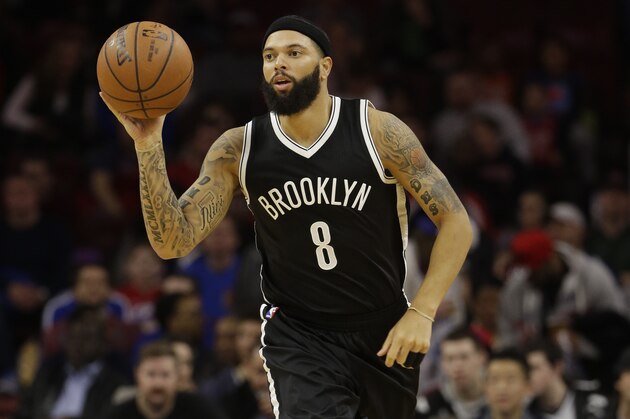 Brooklyn Nets' Deron Williams in action during an NBA basketball game against the Philadelphia 76ers, Saturday, March 14, 2015, in Philadelphia. (AP Photo/Matt Slocum)