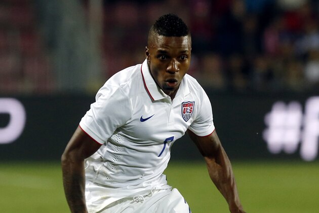 PRAGUE, CZECH REPUBLIC - SEPTEMBER 03: Joe Gyau of the USA in action during the international friendly match between Czech Republic and USA on September 3, 2014 in Prague, Czech Republic. (Photo by Matej Divizna/Getty Images)