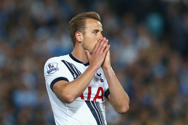 SYDNEY, AUSTRALIA - MAY 30:  Harry Kane of Tottenham Hotspur reacts after a missed chance during the international friendly match between Sydney FC and Tottenham Spurs at ANZ Stadium on May 30, 2015 in Sydney, Australia.  (Photo by Mark Kolbe/Getty Images)