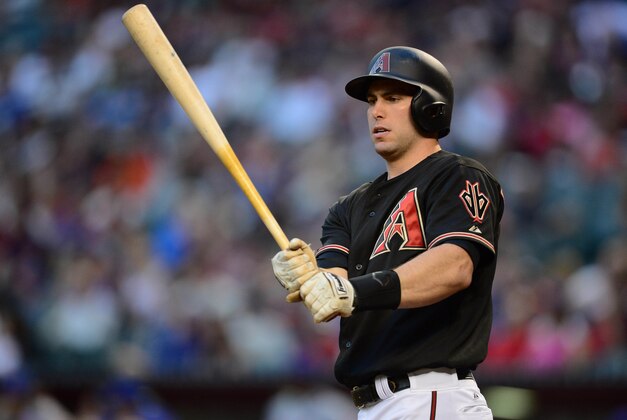 Jun 6, 2015; Phoenix, AZ, USA; Arizona Diamondbacks first baseman Paul Goldschmidt (44) at bat during the first inning against the New York Mets at Chase Field. Mandatory Credit: Joe Camporeale-USA TODAY Sports
