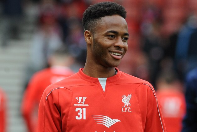 Liverpool's Raheem Sterling during the English Premier League soccer match between Stoke City and Liverpool at the Britannia Stadium, Stoke on Trent, England, Sunday, May 24, 2015. (AP Photo/Rui Vieira)