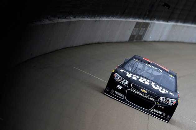 BROOKLYN, MI - JUNE 12:  Martin Truex Jr., driver of the #78 Furniture Row/Visser Precision Chevrolet, practices for the NASCAR Sprint Cup Series Quicken Loans 400 at Michigan International Speedway on June 12, 2015 in Brooklyn, Michigan.  (Photo by Chris Trotman/Getty Images)