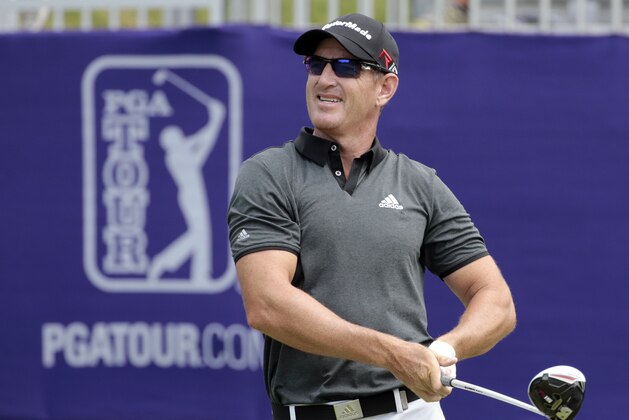 Greg Owen, of England, watches his drive on the first hole during the third round of the St. Jude Classic golf tournament Saturday, June 13, 2015, in Memphis, Tenn. (AP Photo/Mark Humphrey) Greg Owen, of England, watches his drive on the first hole during the third round of the St. Jude Classic golf tournament Saturday, June 13, 2015, in Memphis, Tenn. (AP Photo/Mark Humphrey)