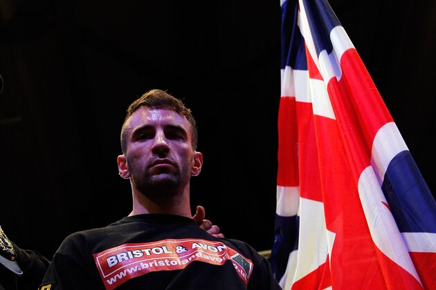 LIEGE, BELGIUM - DECEMBER 14:  Lee Haskins of England looks on prior to his bout against Stephane Jamoye of Belgium in their European Boxing Union Bantamweight Title Fight at the Ville de Herstal on December 14, 2012 in Liege, Belgium.  (Photo by Dean Mouhtaropoulos/Getty Images)
