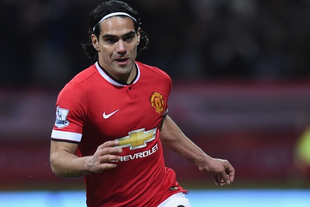 PRESTON, ENGLAND - FEBRUARY 16: Radamel Falcao of Manchester United in action during the FA Cup Fifth round match between Preston North End and Manchester United at Deepdale on February 16, 2015 in Preston, England  (Photo by Michael Regan/Getty Images)