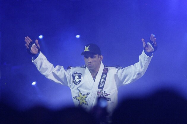 Fabricio Werdum before fighting Fedor Emelianenko in a Strikeforce/M-1 Global mixed martial arts match in San Jose, Calif., Saturday, June 26, 2010. Werdum won by submission in the first round. (AP Photo/Jeff Chiu)