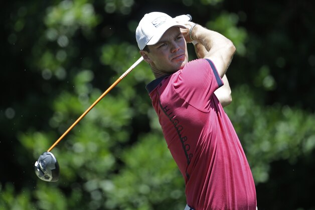 Martin Kaymer of Germany, hits from the 11 tee during the final round of The Players Championship golf tournament Sunday, May 10, 2015, in Ponte Vedra Beach, Fla. (AP Photo/Lynne Sladky)