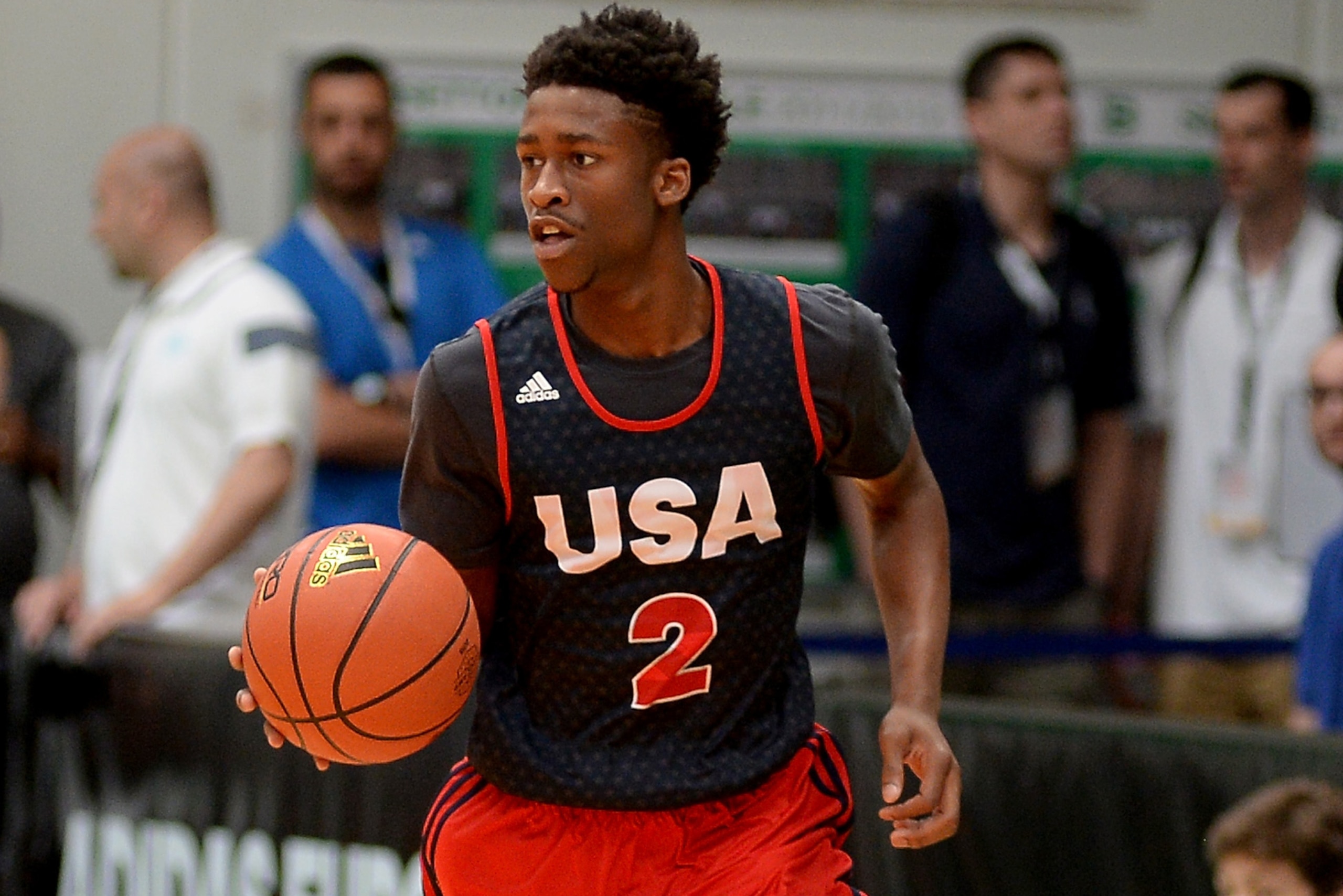 TREVISO, ITALY - JUNE 06:  Kobi Simmons in action during adidas Euriocamp Day 1 at La Ghirada sports center on June 6, 2015 in Treviso, Italy.  (Photo by Roberto Serra/Iguana Press/Getty Images)