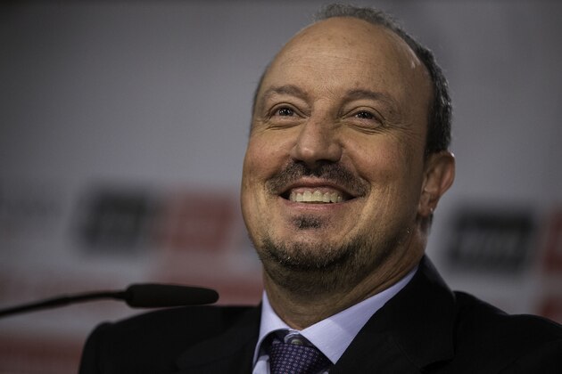 MADRID, SPAIN - JUNE 03:  New Real Madrid head coach Rafael Benitez attends questions from the media during the press conference at his presentation at Santiago Bernabeu stadium on June 3, 2015 in Madrid, Spain.  (Photo by Gonzalo Arroyo Moreno/Getty Images)