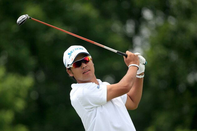 DUBLIN, OH - JUNE 07:  Hideki Matsuyama of Japan watches his tee shot on the first hole during the final round of The Memorial Tournament presented by Nationwide at Muirfield Village Golf Club on June 7, 2015 in Dublin, Ohio.  (Photo by Sam Greenwood/Getty Images)