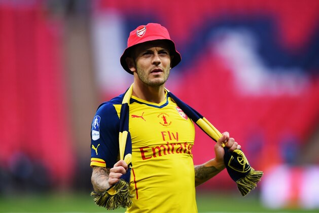 LONDON, ENGLAND - MAY 30:  Jack Wilshere of Arsenal looks on in victory after the FA Cup Final between Aston Villa and Arsenal at Wembley Stadium on May 30, 2015 in London, England. Arsenal beat Aston Villa 4-0.  (Photo by Shaun Botterill/Getty Images)