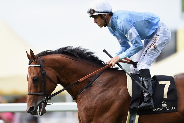 ASCOT, ENGLAND - JUNE 17:  Christophe Soumillon riding Spielberg in The Prince of Wales's Stakes during Day 2 of Royal Ascot 2015 at Ascot Racecourse on June 17, 2015 in Ascot, England.  (Photo by Christopher Lee/Getty Images)