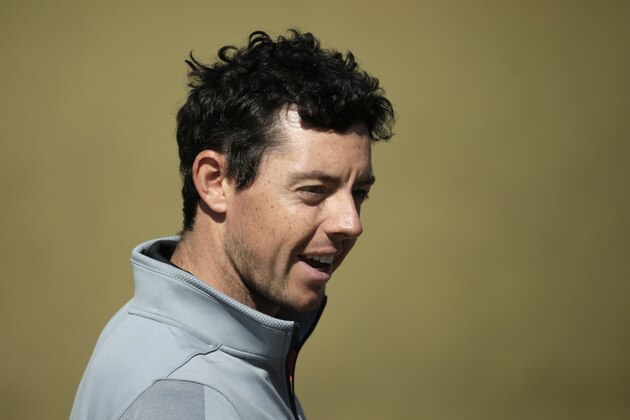 Rory McIlroy, of Northern Ireland, smiles after a practice round for the U.S. Open golf tournament at Chambers Bay on Wednesday, June 17, 2015 in University Place, Wash. (AP Photo/Charlie Riedel)