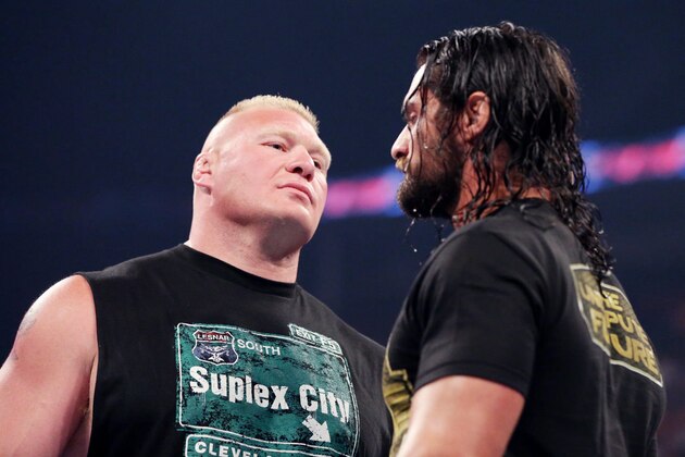 Brock Lesnar and Seth Rollins Brock Lesnar and Seth Rollins
