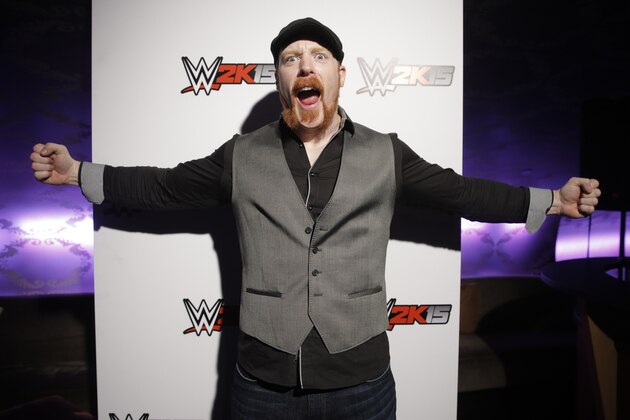 WWE Superstar Sheamus attends the WWE 2K15 SummerSlam Confidential Panel at Club Nokia, on Saturday, August 16, 2014 in Los Angeles. (Photo by Todd Williamson/Invision for 2K/AP Images)