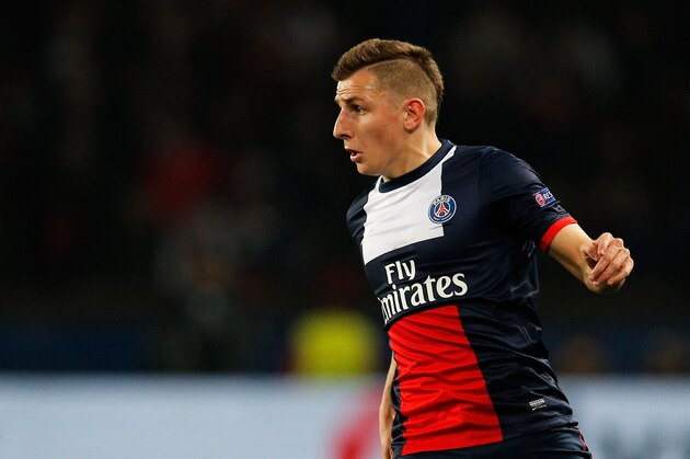 PARIS, FRANCE - MARCH 12:  Lucas Digne of PSG in action during the UEFA Champions League Round of 16 second leg match between Paris Saint-Germain FC and Bayer Leverkusen at Parc des Princes on March 12, 2014 in Paris, France.  (Photo by Dean Mouhtaropoulos/Getty Images)