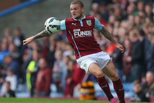 BURNLEY, ENGLAND - OCTOBER 18: Kieran Trippier of Burnley during the Barclays Premier League match between Burnley and West Ham United at Turf Moor on October 18, 2014 in Burnley, England. (Photo by Dave Thompson/Getty Images)