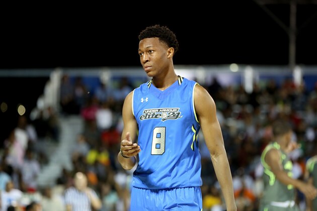 Team Freedom's Tyus Battle #8 in action against Team Liberty during the Under Armour Elite 24 Game on Saturday, August 23, 2014 in Brooklyn, NY. (AP Photo/Gregory Payan) Team Freedom's Tyus Battle #8 in action against Team Liberty during the Under Armour Elite 24 Game on Saturday, August 23, 2014 in Brooklyn, NY. (AP Photo/Gregory Payan)