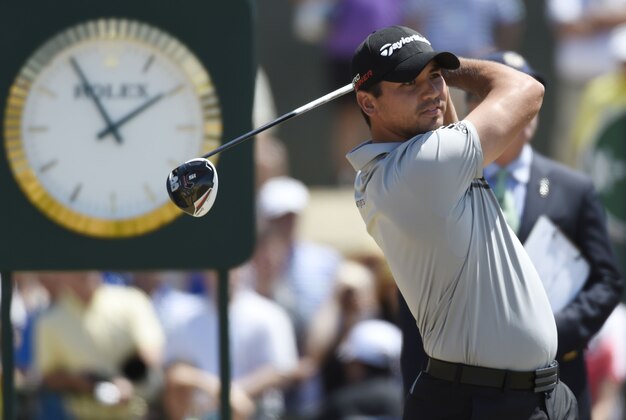 Jun 20, 2015; University Place, WA, USA; Jason Day hits his tee shot on the 1st hole in the third round of the 2015 U.S. Open golf tournament at Chambers Bay. Mandatory Credit: Michael Madrid-USA TODAY Sports Jun 20, 2015; University Place, WA, USA; Jason Day hits his tee shot on the 1st hole in the third round of the 2015 U.S. Open golf tournament at Chambers Bay. Mandatory Credit: Michael Madrid-USA TODAY Sports