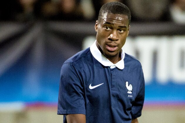 HALMSTAD,SWEDEN - OCTOBER 14:   Geoffrey Kondogbia of France in action during the UEFA Under-21 Championship qualifying match between Sweden and France in Orjans Vall Stadium on October 14, 2014 in Halmstad, Sweden.  (Photo by Ludvig Thunman/EuroFootball/Getty Images)