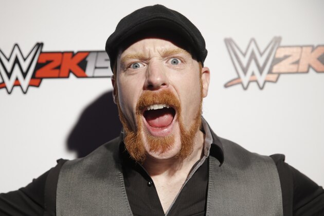 WWE Superstar Sheamus attends the WWE 2K15 SummerSlam Confidential Panel at Club Nokia, on Saturday, August 16, 2014 in Los Angeles. (Photo by Todd Williamson/Invision for 2K/AP Images)