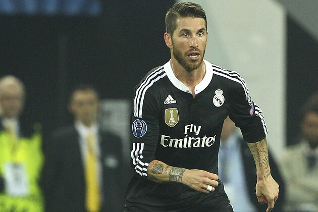 TURIN, ITALY - MAY 05:  Sergio Ramos of Real Madrid CF in action during the UEFA Champions League semi final match between Juventus and Real Madrid CF at Juventus Arena on May 5, 2015 in Turin, Italy.  (Photo by Marco Luzzani/Getty Images)
