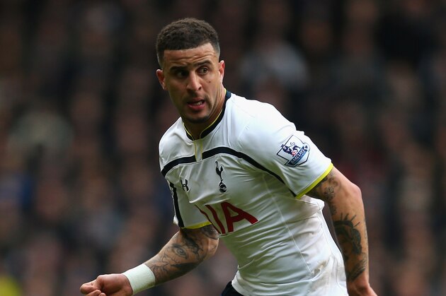 LONDON, ENGLAND - FEBRUARY 07:  Kyle Walker of Tottenham Hotspur in action during the Barclays Premier League match between Tottenham Hotspur and Arsenal at White Hart Lane on February 7, 2015 in London, England.  (Photo by Paul Gilham/Getty Images)