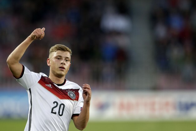 Germany’s Max Meyer reacts during their Euro U21 soccer championship group A match between Germany and Serbia, in Prague, Czech Republic, Wednesday, June 17, 2015. (AP Photo/Petr David Josek) Germany’s Max Meyer reacts during their Euro U21 soccer championship group A match between Germany and Serbia, in Prague, Czech Republic, Wednesday, June 17, 2015. (AP Photo/Petr David Josek)
