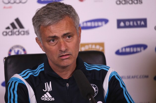 COBHAM, ENGLAND - APRIL 17:  Chelsea manager Jose Mourinho addresses the media during a press conference at Chelsea Training Ground on April 17, 2015 in Cobham, England.  (Photo by Andrew Redington/Getty Images)