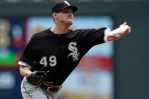 MINNEAPOLIS, MN - JUNE 24: Chris Sale #49 of the Chicago White Sox delivers a pitch against the Minnesota Twins during the first inning of the game on June 24, 2015 at Target Field in Minneapolis, Minnesota. (Photo by Hannah Foslien/Getty Images)