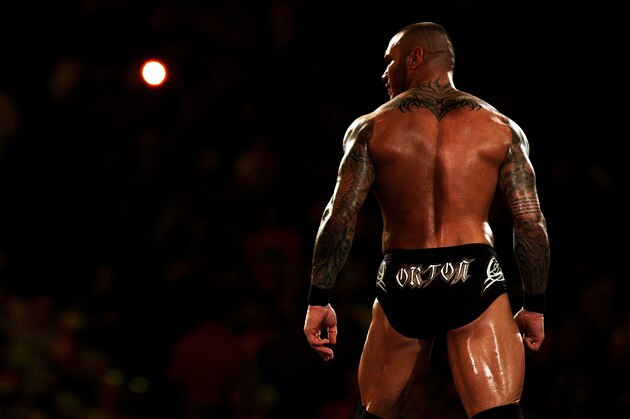 Randy Orton enters the ring during Wrestlemania XXX at the Mercedes-Benz Super Dome in New Orleans on Sunday, April 6, 2014. (Jonathan Bachman/AP Images for WWE)