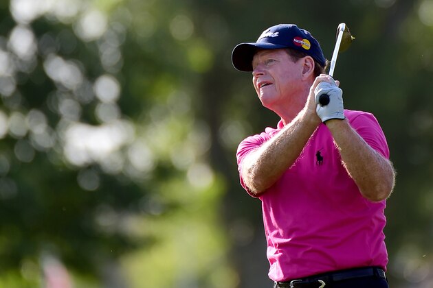 SACRAMENTO, CA - JUNE 25:  Tom Watson of the United States watches his second shot on the 10th fairway during round one of the U.S. Senior Open Championship at the Del Paso Country Club on June 25, 2015 in Sacramento, California.  (Photo by Harry How/Getty Images)