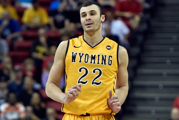 LAS VEGAS, NV - MARCH 14:  Larry Nance Jr. #22 of the Wyoming Cowboys looks on during the championship game of the Mountain West Conference basketball tournament against the San Diego State Aztecs at the Thomas & Mack Center on March 14, 2015 in Las Vegas, Nevada. Wyoming won 45-43.  (Photo by David Becker/Getty Images)