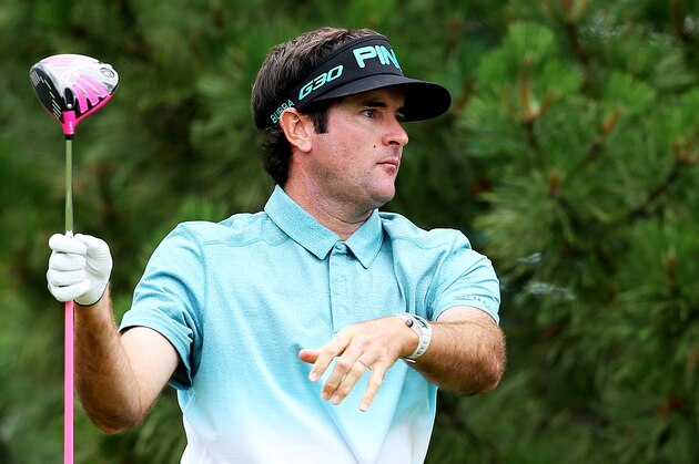 CROMWELL, CT - JUNE 26:  Bubba Watson plays his shot from the sixth tee during the second round of the Travelers Championship at TPC River Highlands on June 26, 2015 in Cromwell, Connecticut.  (Photo by Jim Rogash/Getty Images)
