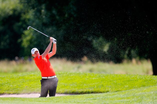 MUNICH, GERMANY - JUNE 26: James Morrison of England plays a shot during the BMW International Open day two at the Eichenried Golf Club on June 26, 2015 in Munich, Germany. (Photo by Paul Thomas/Getty Images)