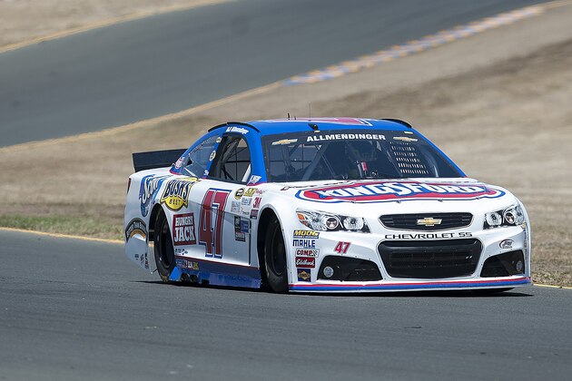 Jun 26, 2015; Sonoma, CA, USA; Sprint Cup Series driver AJ Allmendinger (47) drives during practice for the Toyota/Save Mart 350 at Sonoma Raceway. Mandatory Credit: Ed Szczepanski-USA TODAY Sports