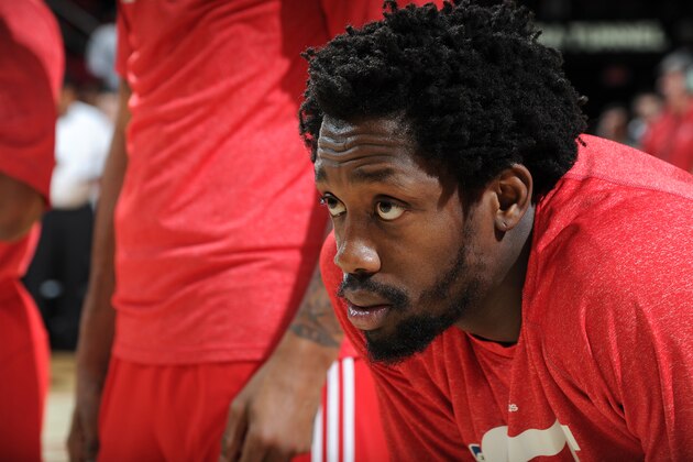 HOUSTON, TX - JANUARY 28: Patrick Beverley #2 of the Houston Rockets stands on the court during a game against the Dallas Mavericks on January 28, 2015 at the Toyota Center in Houston, Texas. NOTE TO USER: User expressly acknowledges and agrees that, by downloading and or using this photograph, User is consenting to the terms and conditions of the Getty Images License Agreement. Mandatory Copyright Notice: Copyright 2015 NBAE (Photo by Bill Baptist/NBAE via Getty Images) HOUSTON, TX - JANUARY 28: Patrick Beverley #2 of the Houston Rockets stands on the court during a game against the Dallas Mavericks on January 28, 2015 at the Toyota Center in Houston, Texas. NOTE TO USER: User expressly acknowledges and agrees that, by downloading and or using this photograph, User is consenting to the terms and conditions of the Getty Images License Agreement. Mandatory Copyright Notice: Copyright 2015 NBAE (Photo by Bill Baptist/NBAE via Getty Images)