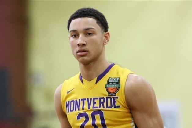 Montverde Academy's Ben Simmons #20 is seen against Findlay Prep in the DICK'S Sporting Goods High School National Basketball Tournament on Friday, April  3, 2015 in Queens, NY.  (AP Photo/Gregory Payan)