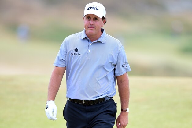 UNIVERSITY PLACE, WA - JUNE 18: Phil Mickelson of the United States walks across the fifth green during the first round of the 115th U.S. Open Championship at Chambers Bay on June 18, 2015 in University Place, Washington. (Photo by Harry How/Getty Images) UNIVERSITY PLACE, WA - JUNE 18: Phil Mickelson of the United States walks across the fifth green during the first round of the 115th U.S. Open Championship at Chambers Bay on June 18, 2015 in University Place, Washington. (Photo by Harry How/Getty Images)