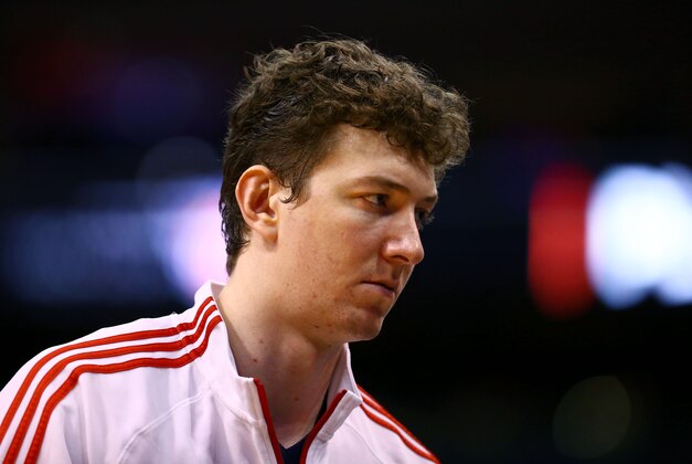 Mar 19, 2015; Phoenix, AZ, USA; New Orleans Pelicans center Omer Asik (3) against the Phoenix Suns at US Airways Center. The Suns defeated the Pelicans 74-72. Mandatory Credit: Mark J. Rebilas-USA TODAY Sports