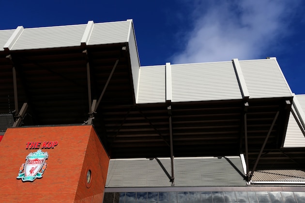 LIVERPOOL, ENGLAND - OCTOBER 25: A general view of the exterior of the Kop stand outside the stadium before the Barclays Premier League match between Liverpool and Hull City at Anfield on October 25, 2014 in Liverpool, England. (Photo by Alex Livesey/Getty Images) LIVERPOOL, ENGLAND - OCTOBER 25: A general view of the exterior of the Kop stand outside the stadium before the Barclays Premier League match between Liverpool and Hull City at Anfield on October 25, 2014 in Liverpool, England. (Photo by Alex Livesey/Getty Images)
