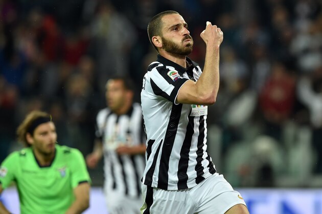 TURIN, ITALY - APRIL 18:  Leonardo Bonucci of Juventus FC celebrates his goal during the Serie A match between Juventus FC and SS Lazio at Juventus Arena on April 18, 2015 in Turin, Italy.  (Photo by Valerio Pennicino/Getty Images)