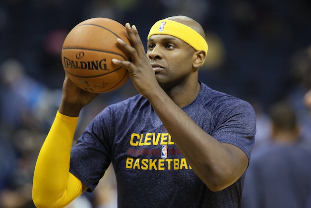 Mar 25, 2015; Memphis, TN, USA; Cleveland Cavaliers center Brendan Haywood warms up prior to the game against the Memphis Grizzlies at FedExForum. Mandatory Credit: Nelson Chenault-USA TODAY Sports
