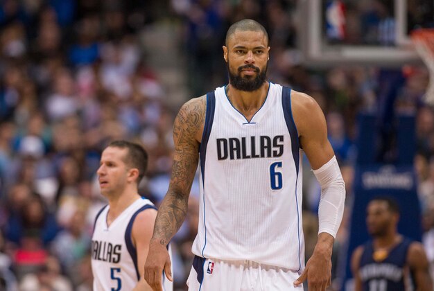 Mar 20, 2015; Dallas, TX, USA; Dallas Mavericks center Tyson Chandler (6) during the game against the Memphis Grizzlies at the American Airlines Center. The Grizzlies defeated the Mavericks 112-101. Mandatory Credit: Jerome Miron-USA TODAY Sports