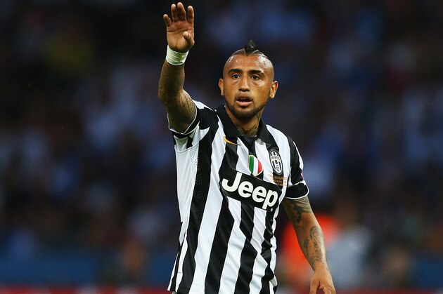 BERLIN, GERMANY - JUNE 06: Arturo Vidal of Juventus gestures during the UEFA Champions League Final between Juventus and FC Barcelona at Olympiastadion on June 6, 2015 in Berlin, Germany.  (Photo by Paul Gilham/Getty Images)