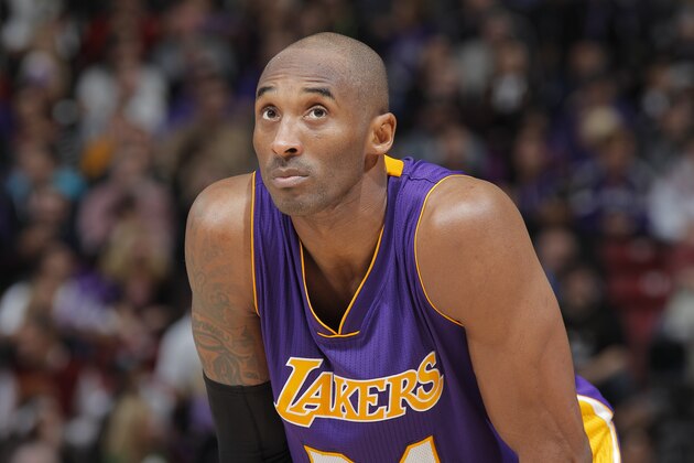 SACRAMENTO, CA - DECEMBER 21: Kobe Bryant #24 of the Los Angeles Lakers looks on during the game against the Sacramento Kings on December 21, 2014 at Sleep Train Arena in Sacramento, California. NOTE TO USER: User expressly acknowledges and agrees that, by downloading and or using this photograph, User is consenting to the terms and conditions of the Getty Images Agreement. Mandatory Copyright Notice: Copyright 2014 NBAE (Photo by Rocky Widner/NBAE via Getty Images)