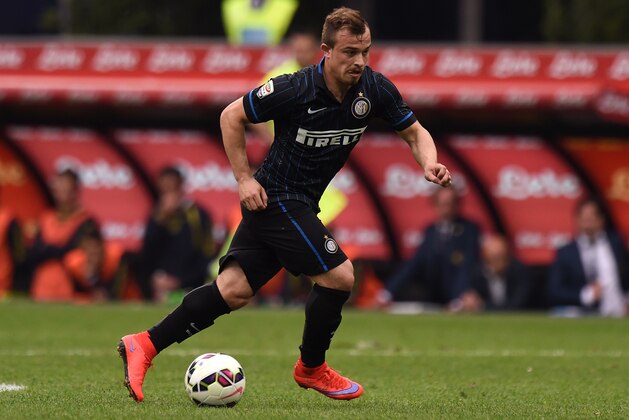 MILAN, ITALY - MAY 03:  Xherdan Shaqiri of Internazionale Milano in action during the Serie A match between FC Internazionale Milano and AC Chievo Verona at Stadio Giuseppe Meazza on May 3, 2015 in Milan, Italy.  (Photo by Tullio M. Puglia/Getty Images)
